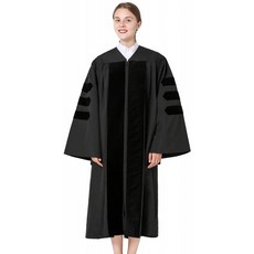 졸업 몰 클래식 박사학위 졸업 가운 57(6'0'-6'2") 블랙 아마존 남성복 매장