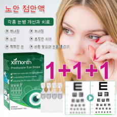  1+1+1 스위스 노안 안약 충혈완화제눈안약 눈피로집중케어영양제, 10pcsx0.7ml*12 