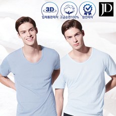 제임스딘 남 순면 컬러 반팔런닝 3매세트