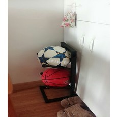 3단 4단 농구공 축구공 볼 수납 보관 거치대 스탠드, 블랙2단