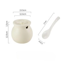 뚜껑 세라믹 돼지 기름 탱크 고온 내성 칠리 계절 주방 소금 대, 8.1200ml cream, 1개