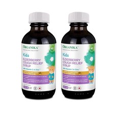 캐나다직구 Organika 키즈 엘더베리 시럽 40일분, 2개, 100ml