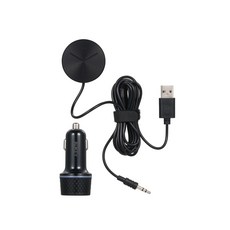 AUKEY 차량용 무선 오디오 리시버 키트 BT 5.1 컨버터 어댑터 2 포트 USB 차량용 충전기 3.5mm 출력 커, 01 Black