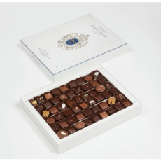 [ DEBAUVE & GALLAIS 드보브 에 갈레 ] 프랑스 다크 초콜릿과 프랄린 밀크 초콜릿 선물 상자 Dark and Milk Chocolates, 8g, 54개