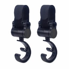 2pcs 걸이 가방 유모차 후크 유모차 회전 360 자동차 좌석 액세서리 주최자 Bebes 액세서리, [04] 2PCS B-black, 2개