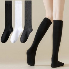 [ 3켤레세트 ] 블루삭스 사계절 무지 니삭스 반스타킹