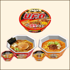 닛신 라오 컵라면 2종 [ 간장맛 / 된장맛 ] / UFO 컵라면 / 일본 라멘 12개 골라담기, UFO 8개+라오 된장라면 4개, 확인했습니다.