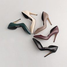 리얼소가죽사이드오픈뮬슬리퍼샌들힐