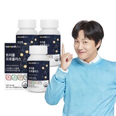 내츄럴플러스 트리플 프로폴리스 아연 츄어블 60캡슐 / 레드 그린 브라운 플라보노이드 프로폴리스 3종, 60정, 3박스