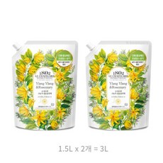 르샤트라1802 보타닉 캐슬 섬유유연제 일랑일랑 로즈마리 리필, 4개, 3L