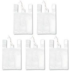 애니돌 손잡이 마트 비닐봉투 유백, 5L, 500개