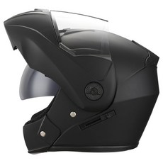 DAYU 오토바이 헬멧 시스템 헬멧 오픈 페이스 풀 페이스 헬멧 듀얼 썬 바이저 A무광 블랙