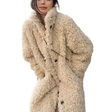 스웨이드 밍크 코트 하이넥 도톰하고 부드러운 코트 빅사이즈 겨울 아우터 털자켓 2color