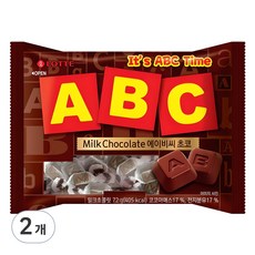 롯데웰푸드 에이비씨 초콜릿, 187g, 2개 187g, 2개