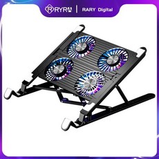 노트북거치대 받침대 스탠드 접이식 RYRA 쿨러 팬 라디에이터 에어 24 게임용 컴퓨터 베이스 음소거 냉각 홀더, 1개, 3)03