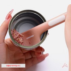 반려동물 캔스푼 사료스푼 펫용품 실리콘주걱 고양이숟가락 고양이스푼, 1개