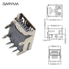 미니 USB SMT SMD/DIP 5 핀 암 4 피트 미니 B 소켓 커넥터 포트 잭 테일 소켓 플러그 90 도/180 도 10 50 개, 10개