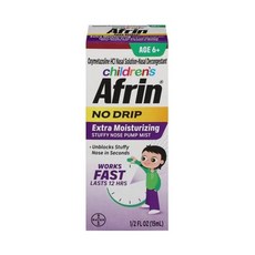 Afrin 아프린 어린이 엑스트라 모이스처라이징 키즈 스프레이 펌프 미스트, 1개, 15ml