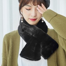 쁘띠스카프 여성 렉스 교차 목 보호 큐트 여제 소프트 찰