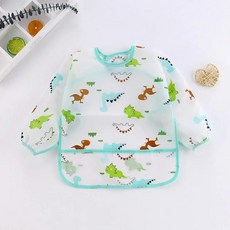 만화 턱받이 긴팔 방수 먹이감 아트 앞치마 트림 의류, B.90size, 1개