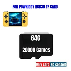 POWKIDDY RGB30 TF 카드 레트로 핸드헬드 게임 내장 512G 90000 게임 510 PSP 콘솔 게임 메모리 카드 범용 프리로드, 1개, 2) 64G