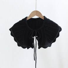 니트진주케이프레이어드카라