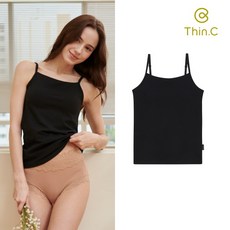 띵크 여성 캐미솔 브라탑 1종 블랙
