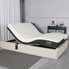 모베 모션베드 헤라 킹 K 전동침대 + 매트리스 세트, 킹(W1700), 아이보리, 코사