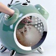 ZHPET 기능성 반려동물 외출 백팩 강아지켄넬 고양이 눕눕백 온도*습기 감지 센서 풀뷰 창 YAYA샵, 1개
