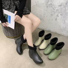 굽있는레인부츠