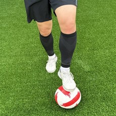 카프슬리브 종아리 슬리브 스포츠 컴프레션 보호대 축구 런닝 블랙 2p 1개, 블랙 S
