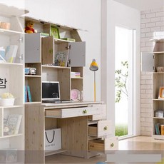 남아 공부방꾸미기 지붕달린 책장책상 교구장 4세책상, 옐로우