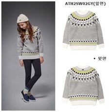 [블루테일]여아뉴트로그래니 패턴 스웨터ATH2SW02GY
