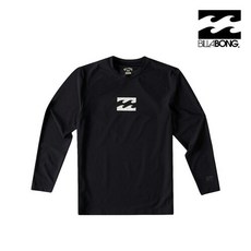 무신사트레이딩 [공식] 빌라봉 키즈 올데이 웨이브 루즈핏 래쉬가드 BLACK