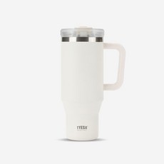 SAHINER 대용량 보온보냉 손잡이텀블러, 1200ml, 화이트, 1개