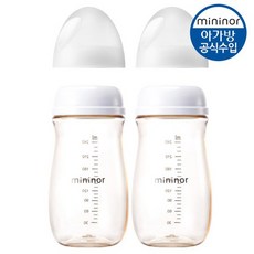 미니노어 PPSU 젖병 240ml 트윈팩 노꼭지 신생아, 상세설명 참조, 미니노어_PPSU젖병_240ml_트윈팩(노꼭지)