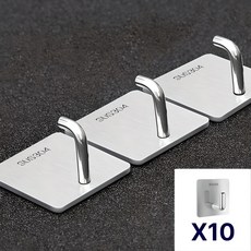 마이엣지 강력한 스텐 304 접착식 무타공 후크, 10개