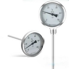 공업용 아날로그 온도계 다이얼식 바이메탈 산업 온도, 1개, (201) 축방향 L500mm