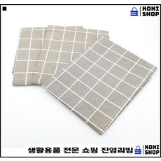 방수처리 흠집가리기 PEVA재질 간단관리 체크무늬식탁보L 체크식탁매트L, 단일상품