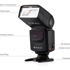 파워 엑스트라 프로페셔널 DF400 스피드라이트 카메라 플래시 포 캐논 니콘 펜탁스 삼성호환 후지필름 올림푸스 파나소닉 시그마 미놀타 라이카 리코 DSLR 및 디지털 단접 핫슈