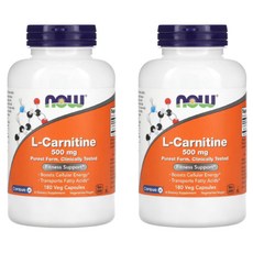 나우푸드 L-카르니틴 Carnitine 500mg 120캡슐 2개, 120정