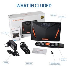 GTmedia V8 UHD 위성 TV 수신기 4K 울트라 HD 디코더 DVB S2 T2 케이블 튜너 H.265 2.4G 와이파이 내장 M3U CA 카드 지원, 5) V8 UHD Box - US Plug
