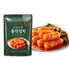 피코크 조선호텔 총각김치 2kg 1kgx2팩, 2개, 1kg