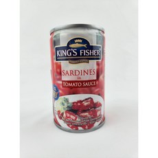 킹 푸드 킹스피셔 정어리통조림 (토마토소스맛) 155g King Food Kingfisher Canned Sardines (Tomato Sauce Flavor), 1개