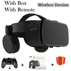 Bobo-Bobovr Z6 Casque 헬멧 3D VR 안경 가상 현실 블루투스 헤드셋 스마트폰 고글 바이어 쌍안경, With Remote C 1, China, 5) With Remote C, 1개