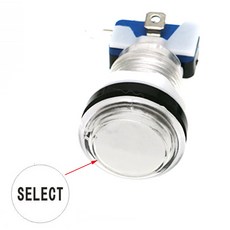 투명 푸시 단추 키트 아케이드 게임 LED 조명 동전 푸셔 스윙 자판기 크레인 핀볼 33mm 5V 12V, 3) SELECT