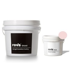 roVa Shield 로바쉴드 에어로젤 단열페인트 블랙 4L & 탑코트 상도 1L 콤보, 블랙 4L + 탑코트 상도 (핑크) 1L