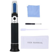 당도 측정기 브릭스 0-10% Salinometer 짠 굴절계 염분 소금 농도 1.000-1.070SG 수족관 해수 식품 용 분석기 ATC, 01 without box, 1개