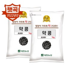 대한농산 23년산 국내산 약콩 2kg (1kg X 2봉) 쥐눈이콩 검은콩, 1세트