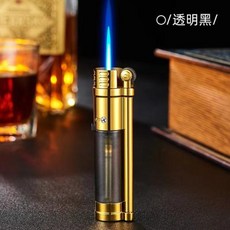 JOBON 방풍 팽창식 터보 라이터 더블 파이어 블루 플레임 크리에이티브 비주얼 가스 창고 라이터 흡연 선물, 8) TX60 Black, 1개
